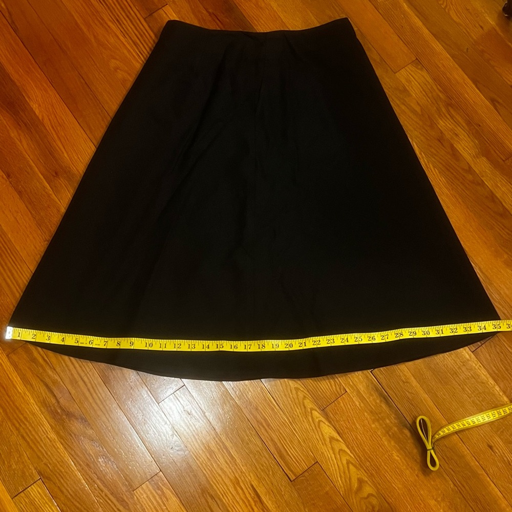 Talbots | Elegant Black / Midnight Navy A-Line Skirt